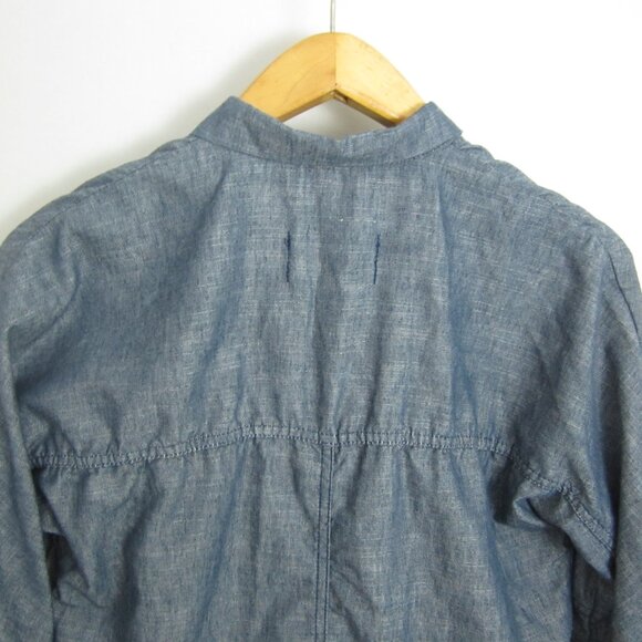 Vtg Zucca Travail Womens Small Blue LS Linen Cotton Blend Jacket Made in France - Picture 15 of 15